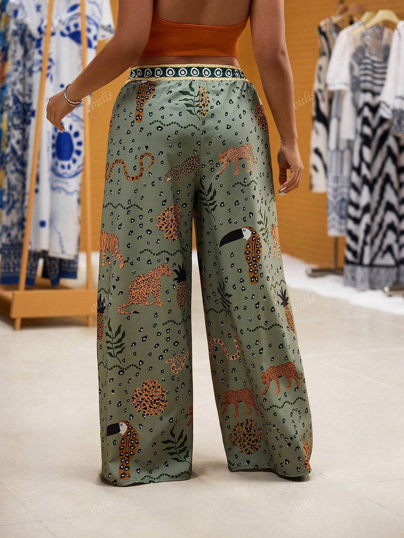 Calça Feminina de Perna Larga - Luana. Plus Size