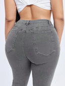 Calça Jeans Elástica Feminina com Bolsos - Hana. Plus Size