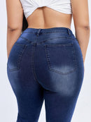 Calça Jeans Elástica Feminina com Bolsos - Hana. Plus Size
