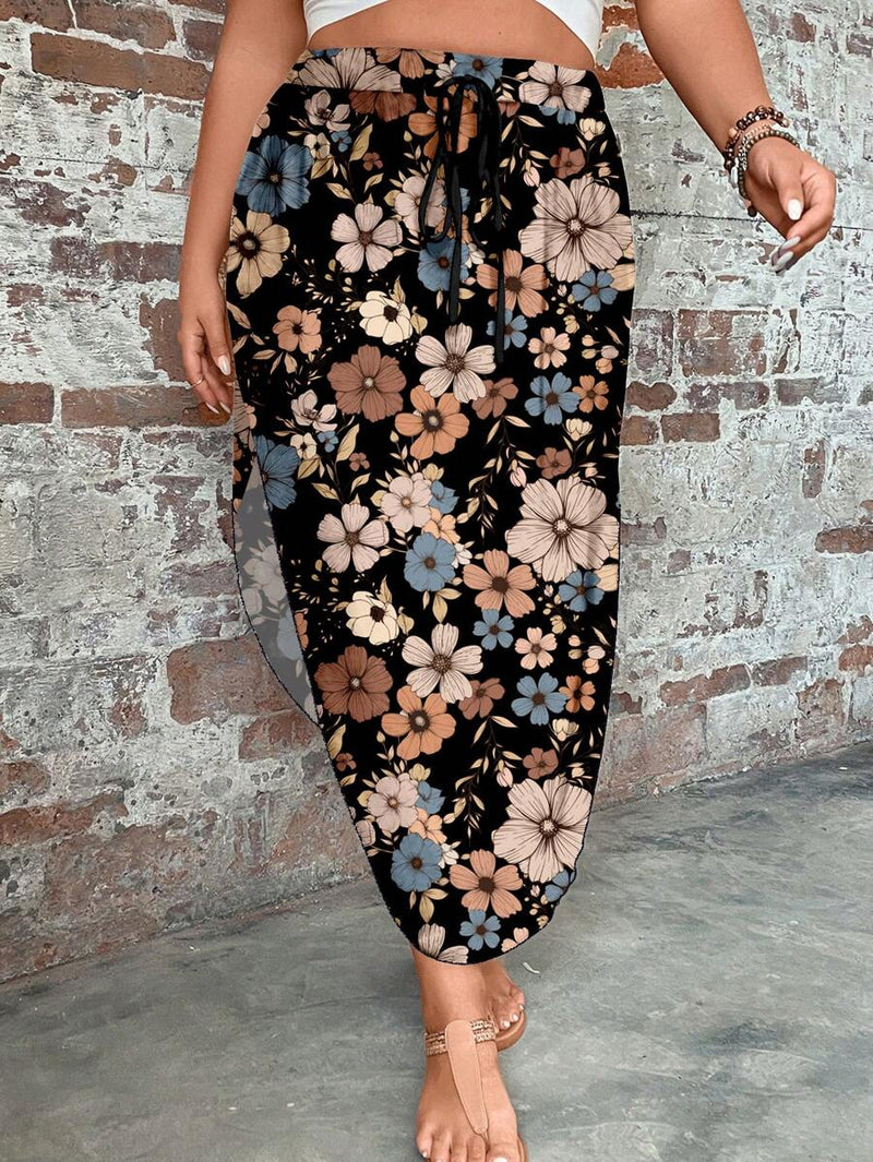 Saia Feminino com bainha curvada - Arienne. Plus size