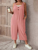 Macacão Feminino sem mangas e Botão Frontal - Luana. Plus Size