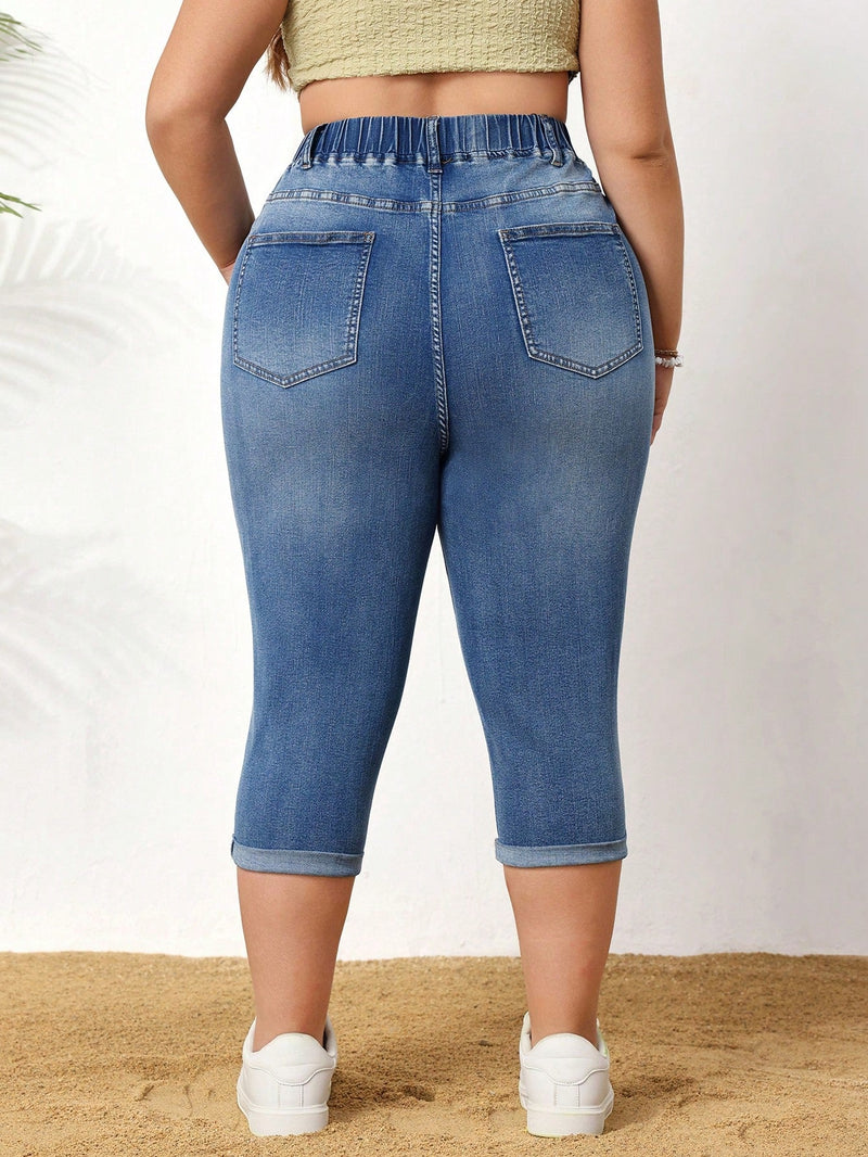 Calça jeans Feminina de Cintura Alta - Pierla. Plus Size