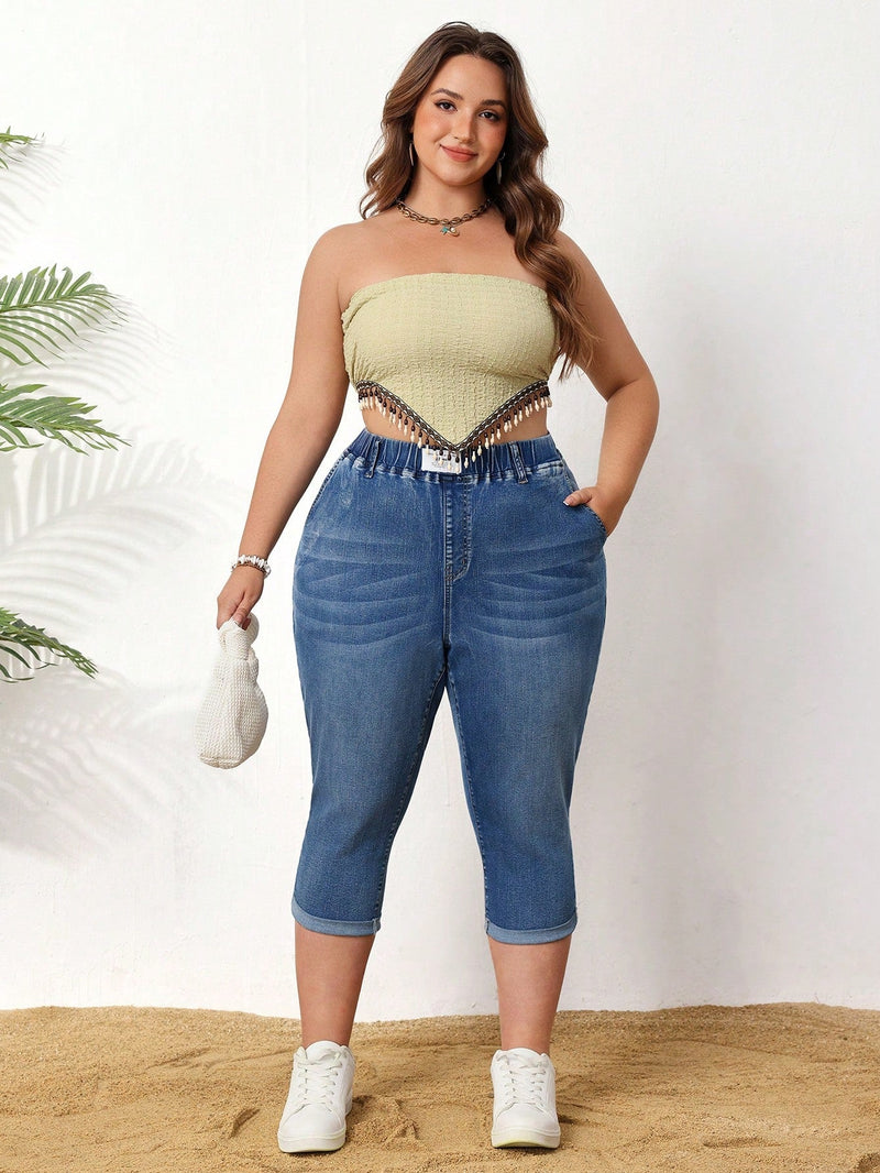Calça jeans Feminina de Cintura Alta - Pierla. Plus Size