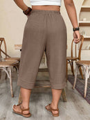 Calça Feminina de Imitação de Linho - Tayla. Plus Size