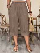 Calça Feminina de Imitação de Linho - Tayla. Plus Size