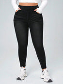 Calça Jeans Feminina Com Cintura Elástica - Diana. Plus Size