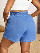 Shorts Jeans Feminino com Cintura Elástica - Heloísa . Plus Size