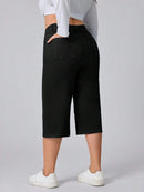 Calça Capri Jeans Feminina de Perna Reta - Elara. Plus Size