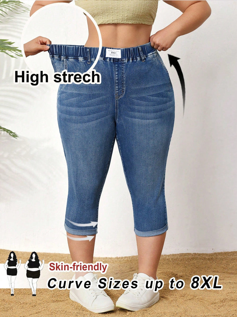 Calça jeans Feminina de Cintura Alta - Pierla. Plus Size