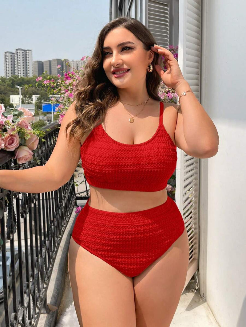 Biquini Feminino com Calcinha de Cintura Alta - Beliana. Plus Size