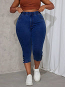 Calça Jeans Feminina Skinny, Elástica, com Fenda Lateral - Evelin