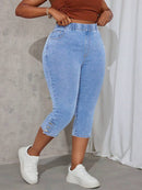 Calça Jeans Feminina Skinny, Elástica, com Fenda Lateral - Evelin