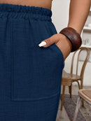 Calça Feminina de Imitação de Linho - Tayla. Plus Size