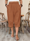 Calça Feminina de Imitação de Linho - Tayla. Plus Size