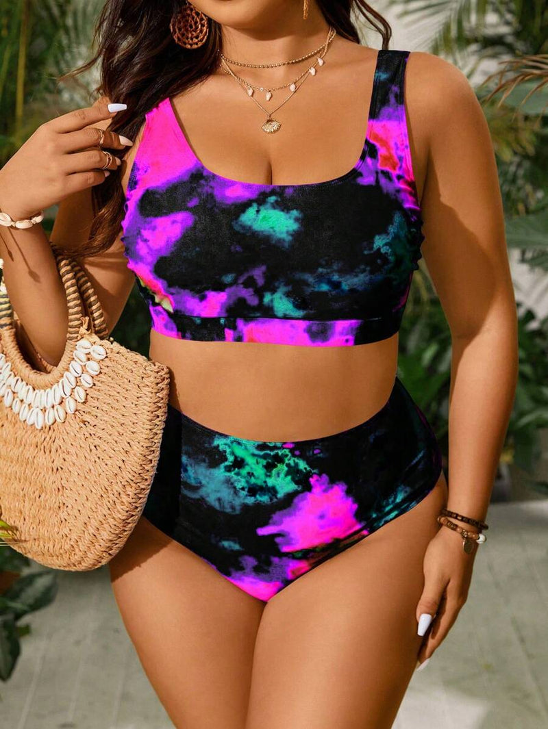 Biquini Feminino com Estampa Aleatória - Evelyn. Plus Size