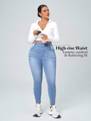 Calça Jeans Feminina Com Cintura Elástica - Diana. Plus Size