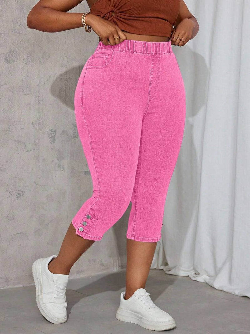 Calça Jeans Feminina Skinny, Elástica, com Fenda Lateral - Evelin