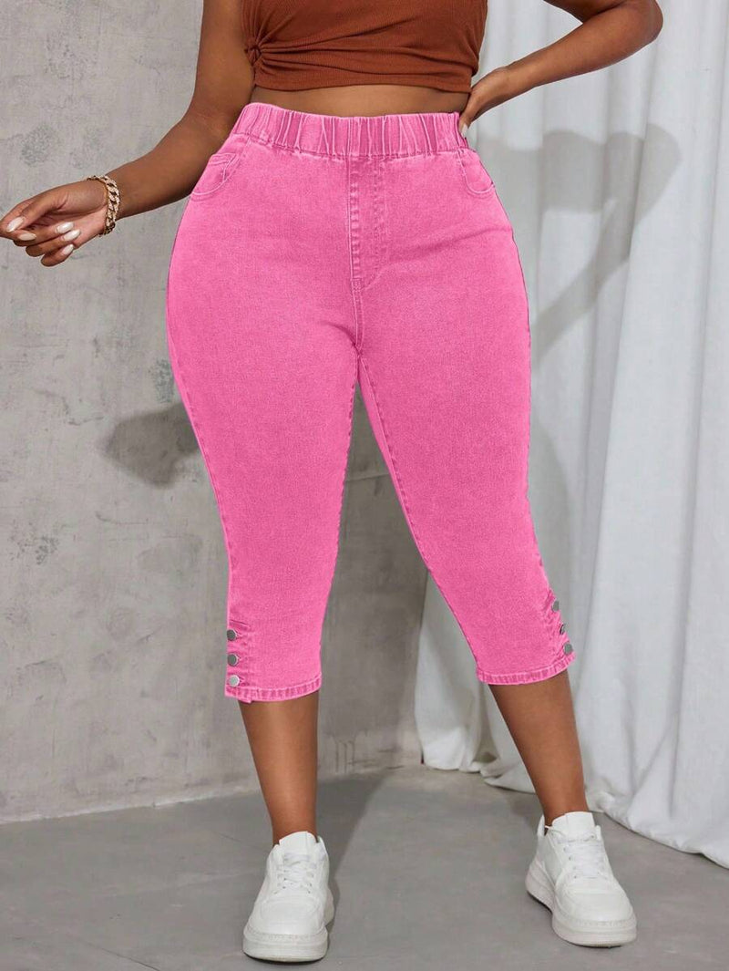 Calça Jeans Feminina Skinny, Elástica, com Fenda Lateral - Evelin