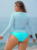 Conjunto de Tankini Feminino 2 peças de Manga Longa - Ceila. Plus Size