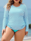 Conjunto de Tankini Feminino 2 peças de Manga Longa - Ceila. Plus Size