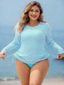 Conjunto de Tankini Feminino 2 peças de Manga Longa - Ceila. Plus Size