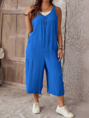 Macacão Feminino sem mangas e Botão Frontal - Luana. Plus Size