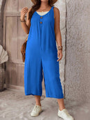 Macacão Feminino sem mangas e Botão Frontal - Luana. Plus Size