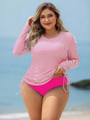 Conjunto de Tankini Feminino 2 peças de Manga Longa - Ceila. Plus Size