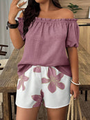 Conjunto Feminino de 2 peças Blusa com Ombro à Mostra - Nelita. Plus Size