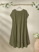 Vestido Feminino Casual de Manga Curta - Camille. Plus Size