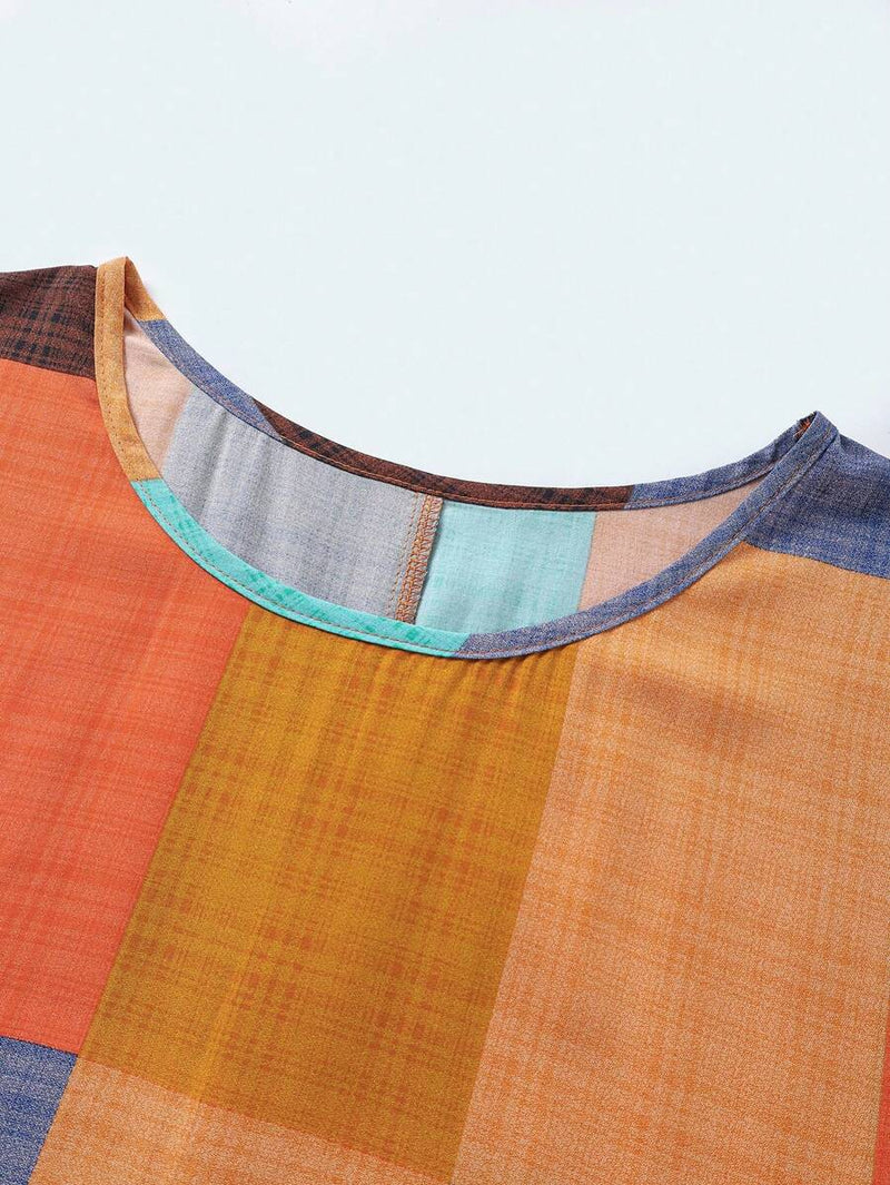 Vestido Feminino Casual de Manga Curta - Camille. Plus Size