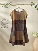 Vestido Feminino Casual de Manga Curta - Camille. Plus Size