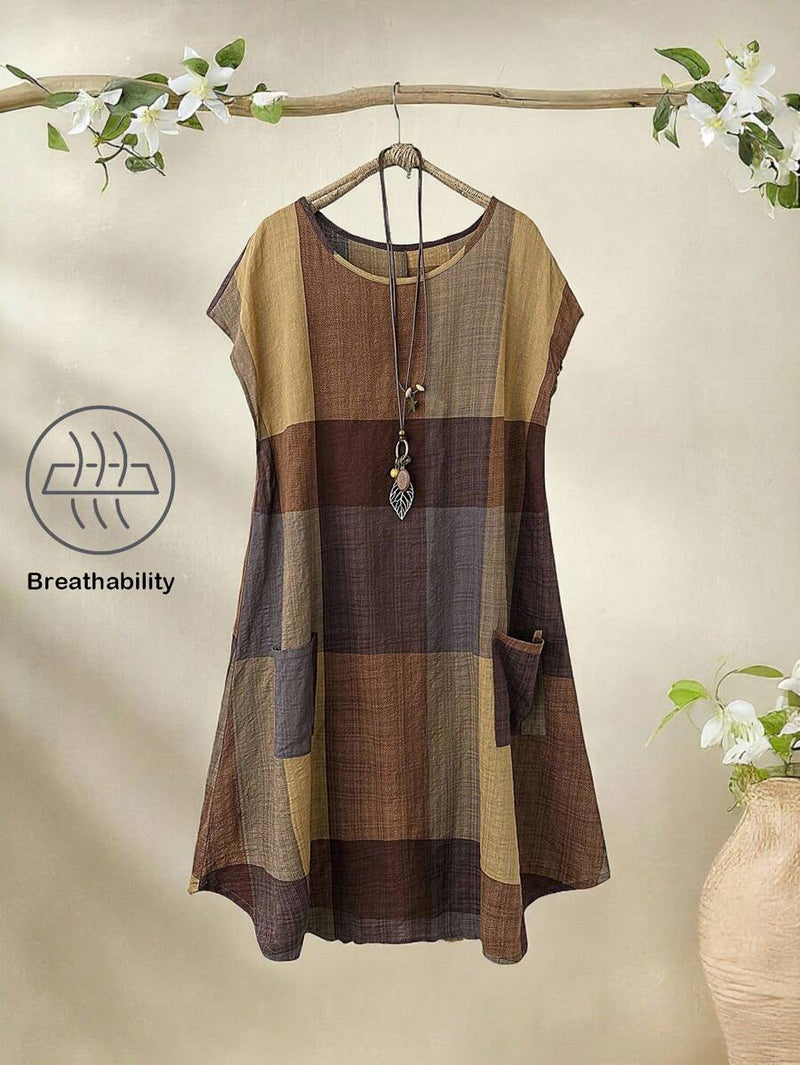 Vestido Feminino Casual de Manga Curta - Camille. Plus Size