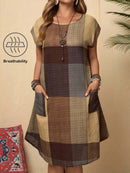 Vestido Feminino Casual de Manga Curta - Camille. Plus Size