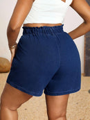 Shorts Jeans Feminino com Cintura Elástica - Heloísa . Plus Size