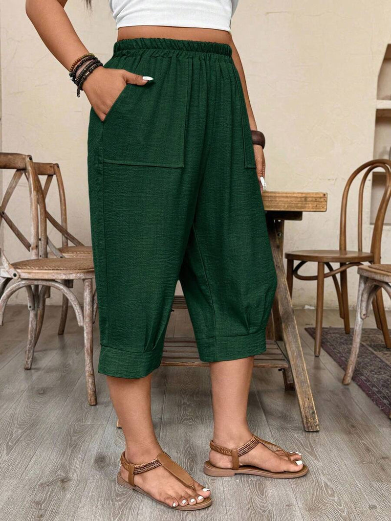Calça Feminina de Imitação de Linho - Tayla. Plus Size