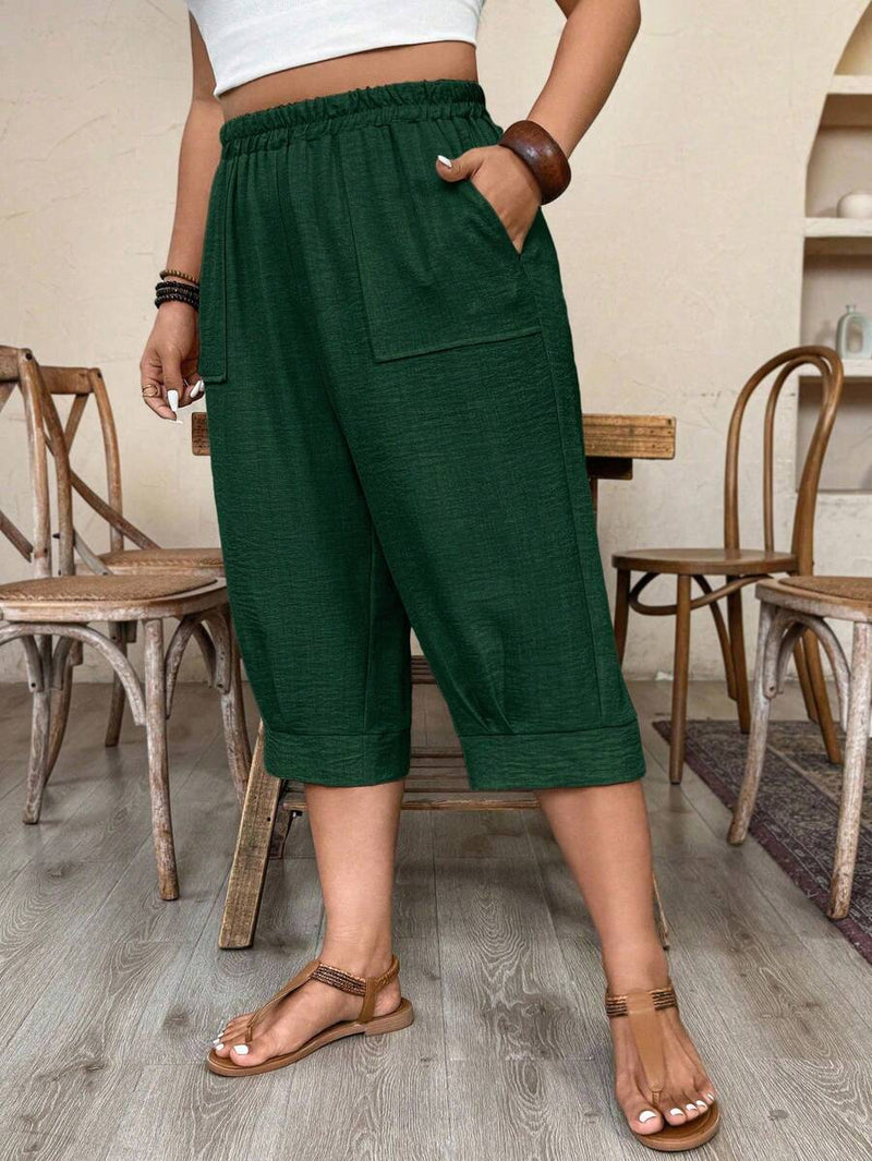 Calça Feminina de Imitação de Linho - Tayla. Plus Size