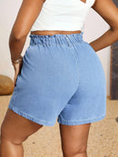 Shorts Jeans Feminino com Cintura Elástica - Heloísa . Plus Size