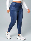 Calça Jeans Feminina Com Cintura Elástica - Diana. Plus Size