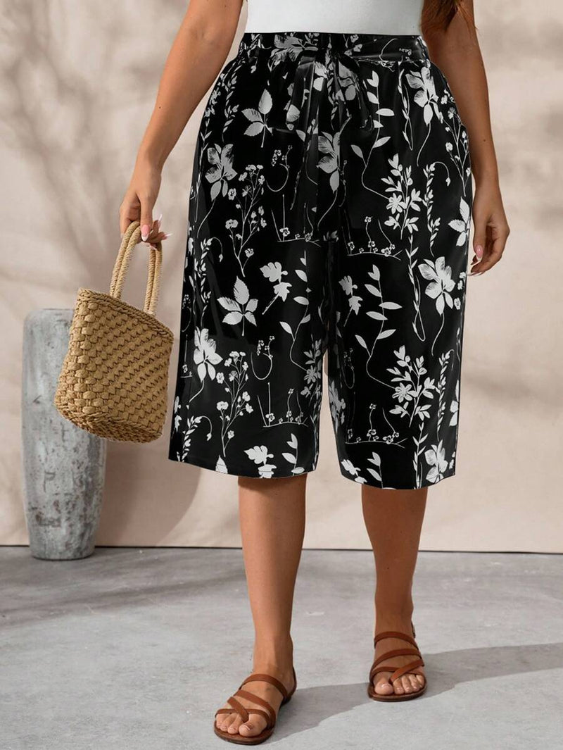 Calça Capri Feminina de Perna Larga - Layne. Plus Size