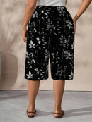 Calça Capri Feminina de Perna Larga - Layne. Plus Size