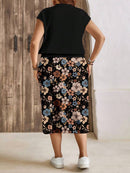 Conjunto Feminino de 2 peças de Saia e Top - Celina. Plus Size