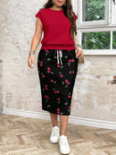 Conjunto Feminino de 2 peças de Saia e Top - Celina. Plus Size