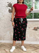 Conjunto Feminino de 2 peças de Saia e Top - Celina. Plus Size