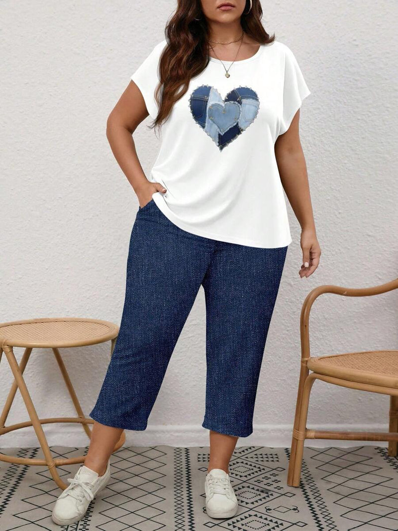 Conjunto Feminino de 2 peças de Calça e Blusa - Lorena. Plus Size