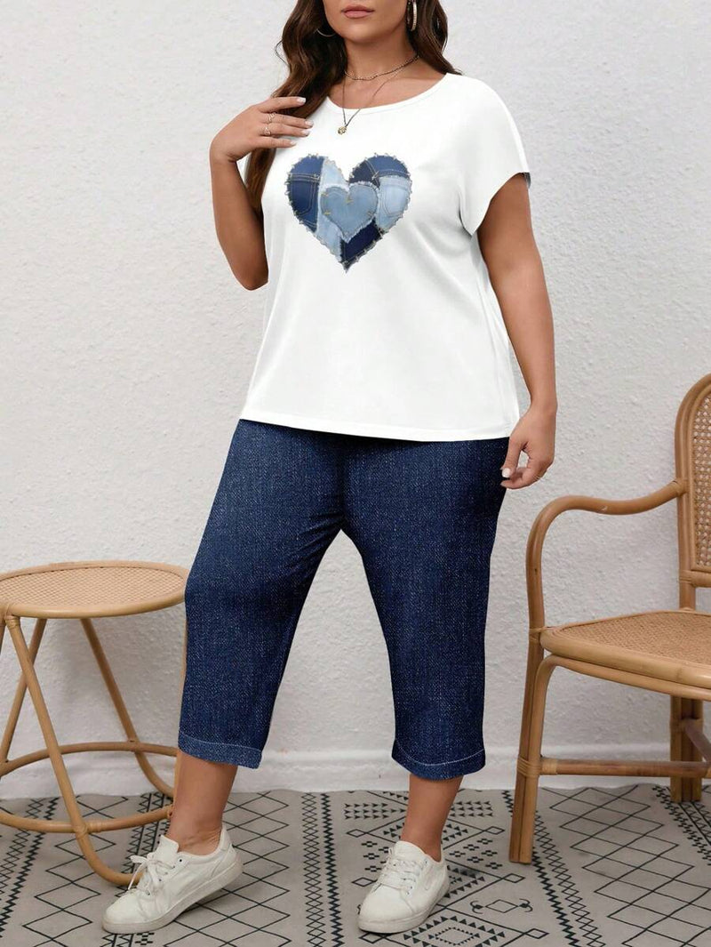 Conjunto Feminino de 2 peças de Calça e Blusa - Lorena. Plus Size
