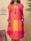 Vestido Feminino Casual de Manga Curta - Camille. Plus Size