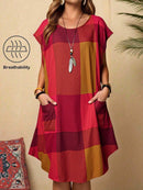 Vestido Feminino Casual de Manga Curta - Camille. Plus Size