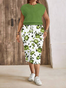 Conjunto Feminino de 2 peças de Saia e Top - Celina. Plus Size