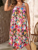 Vestido Feminino Sem Mangas Gola Redonda Carmin Plus Size